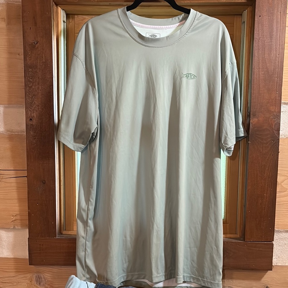 AFTCO Light Green Short Sleeve Tee